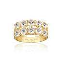 Ring Belluno Due - 18 kt. forgyldt med hvide zirconia