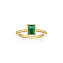 Ring Capizzi Piccolo - 18 kt. forgyldt med grønne zirconia