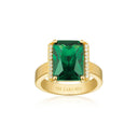 Ring Capizzi Altro Grande - 18 kt. forgyldt med grønne zirconia