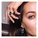 Ring Capizzi Altro Grande - 18 kt. forgyldt med grønne zirconia