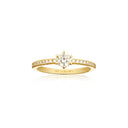 Ring Ellera Uno Grande - 18 kt. forgyldt med hvide zirconia
