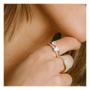 Ring Ellera Uno Grande - 18 kt. forgyldt med hvide zirconia