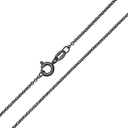 Sort rhodineret rund ankerkæde 040 38cm