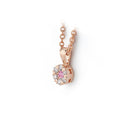 14kt. FLORA COLOR vedhæng med pink safir og 0,18ct. W-si