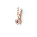 14kt. FLORA COLOR vedhæng med rubin og 0,18ct. W-si