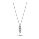 14krt. Twinkle vedhæng med brune og hvide diamanter 0,19ct. W-si