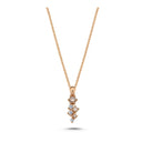 14krt. Twinkle vedhæng med brune og hvide diamanter 0,19ct. W-si