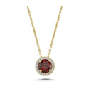 14kt GRACE vedhæng med Granat 6mm + 0,10ct. W-si