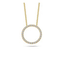 14kt. OLIVIA halscollier cirkel med 0,17ct. W-si