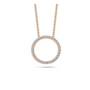 14kt. OLIVIA halscollier cirkel med 0,17ct. W-si