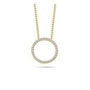 14kt. OLIVIA cirkel collier med 0,15 ct. W-si