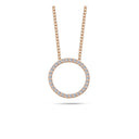 14kt. OLIVIA cirkel collier med 0,15 ct. W-si