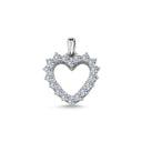 14 kt. Hjertevedhæng med 18 x 0,05ct. W-si