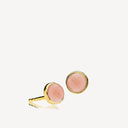 PRIMA DONNA ørestikker med peach moonstone i guldbelagt sterlingsølv