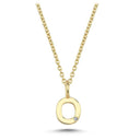 14kt. Bogstav vedhæng O med 1 x 0,005ct. W-si 6,5mm