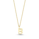 14kt. Bogstav vedhæng B med 1 x 0,005ct. W-si 9,5mm
