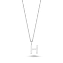 14kt. Bogstav vedhæng H med 1 x 0,005ct. W-si 9,5mm