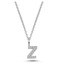 14kt. bogstav vedhæng Z med pavè 13 x 0,005ct. W-si 6,5mm