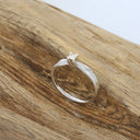 Reloved - Kleopatra 14 karat hvidguld Solitaire ringe med 0,10 ct. - 56