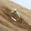 Reloved - SMK 14 karat hvidguld Solitaire ringe med 0,35 ct. - 55