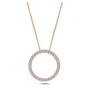 14kt Cirkel vedhæng stor Ø20 med 30 x 0,02ct. W-si