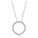14kt Cirkel vedhæng stor Ø20 med 30 x 0,02ct. W-si