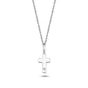 14kt. Kors Vedhæng med 1 x 0,005ct. W-si 6,5mm