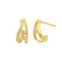 14kt. nature ørering med 2x0,01ct. W-vs