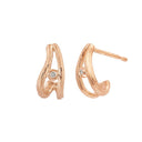 14kt. nature ørering med 2x0,01ct. W-vs