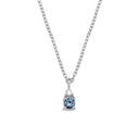 14kt PETIT vedhæng med safir og 0,025ct. W-si inkl. 14kt. kæde