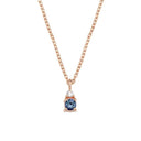 14kt PETIT vedhæng med safir og 0,025ct. W-si inkl. 14kt. kæde