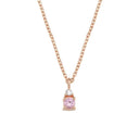 14kt PETIT vedhæng med pink safir og 0,025ct. W-si inkl. 14kt. kæde