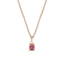 14kt PETIT vedhæng med rubin og 0,025ct. W-si inkl. 14kt. kæde