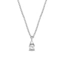14kt PETIT vedhæng med 1x 0,10 + 1 x 0,025ct. W-si inkl. 14kt. kæde