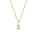 14kt PETIT vedhæng med 1x 0,10 + 1 x 0,025ct. W-si inkl. 14kt. kæde
