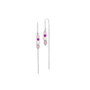 Simona - Ørering pink Sølv
