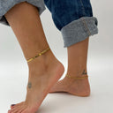 Snake - Ankelkæde Forgyldt