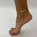 Snake - Ankelkæde Forgyldt