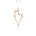 Aagaard - forg. sølv collier m/hjerte 45cm