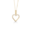 Aagaard - forg. sølv collier m/sy.zirconia hjerte