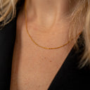 Aagaard - forg. sølv collier flad anker 45cm