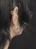 Disrupted 22 Hoop Goldplated Silver - Single