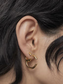 Disrupted 14 Hoop Goldplated Silver - Single