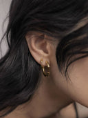 Disrupted 14 Hoop Goldplated Silver - Single