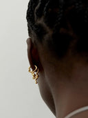 Maya Huggie Goldplated Silver - Single