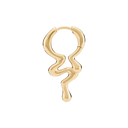 Maya Huggie Goldplated Silver - Single