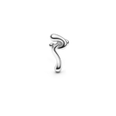 Powderpuff Stud Silver - Single