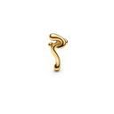 Powderpuff Stud Goldplated Silver - Single