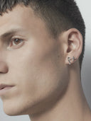 Puff Ball Stud Silver - Single
