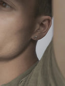 Puff Ball Stud Silver - Single